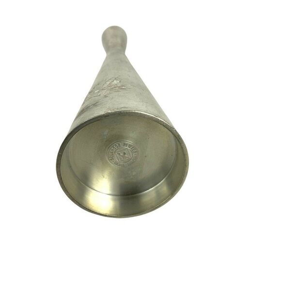 Selangor Pewter Pair Of Vintage Hand-Etched Candle Holders With Tropical Design - Picture 6 of 7